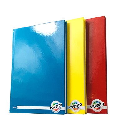 2 x Notizbücher A4 Randlinien Seiten Schreibpapier Hardcover Schule Kopie Notizblock