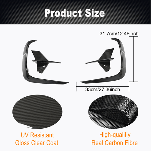 DRYCarbon Rear Bumper Splitter Canard Fin Flaps For BMW 8 Series G14 G15 M850i - Picture 8 of 13