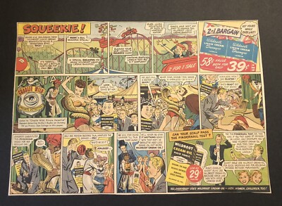 1950 s Wildroot Squeekie & Charlie Private Detective Rollercoaster & Snake 2D21