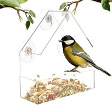 Plastic Windowsill Birdfeeders with Suction Cups Window Bird House  Bluebird