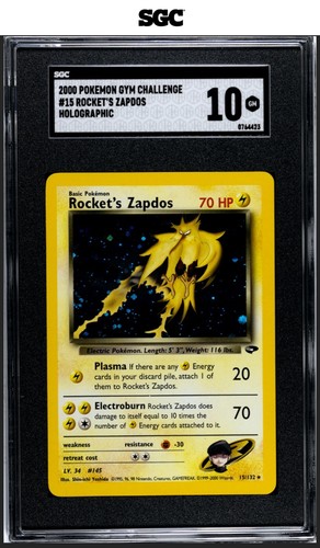 Rocket's Zapdos (Unlimited) graded SGC 10 for sale on eBay