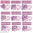 Pink 13th-100th Birthday Banner Party Decorations Pack Kit Set Glitz Girls Party