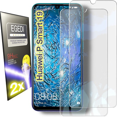 2x Panzerfolie für Huawei P Smart 2019 Schutzglas 9H Glasfolie Schutzfolie Glas