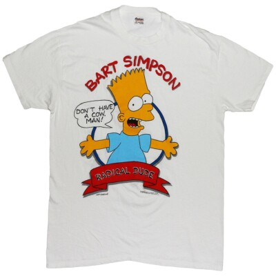 #ad 1990 Bart Simpson Radical Dude Shirt S 5XL IN039 $20.69