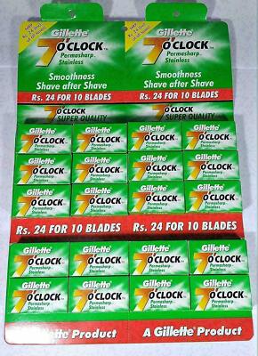 500 PCS GILLETTE 7 O'CLOCK PERMASHARP  STAINLESS RAZOR 2 edge blades FAST#@