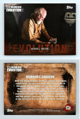 Hershel Greene #74 The Walking Dead Evolution 2017 Topps Brown Parallel Card