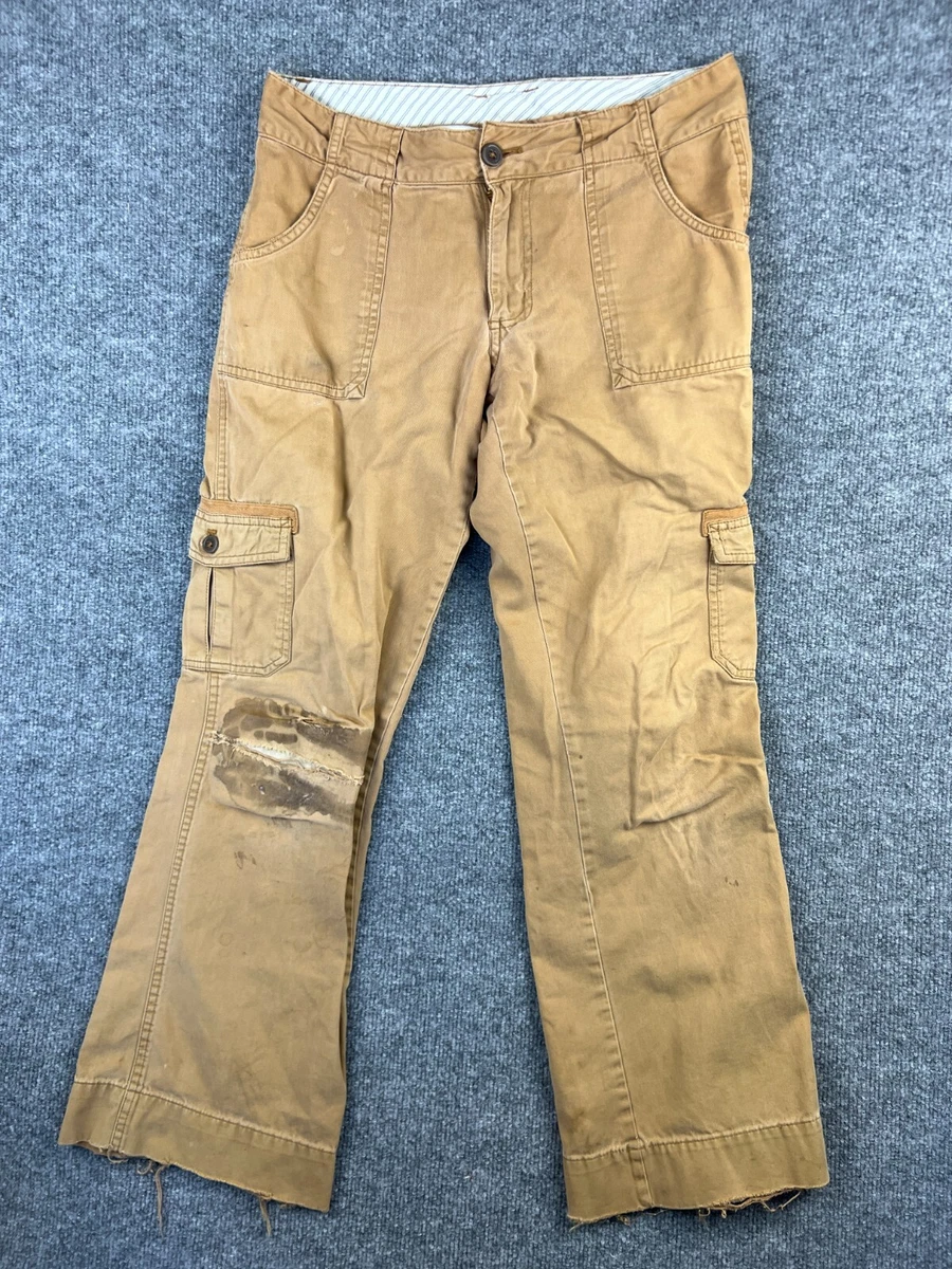 Carhartt Workwear Cargo Pants Women's 4x32 Brown Mid Rise Bootcut