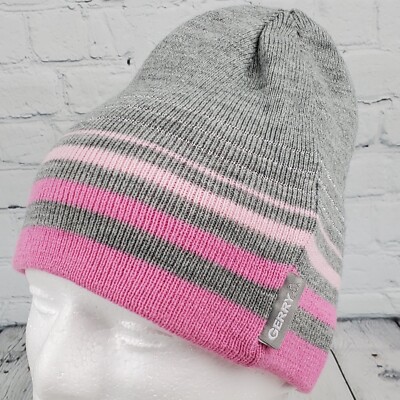 Stylish Gray and Pink Knit Beanie Pink and Grey Cable Knit Beanie - Etsy main image 2