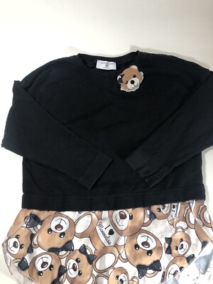 Monnalisa Kids 6 Shirt Long Sleeve Fancy Teddy Bear Tunic Blouse Made in Italy