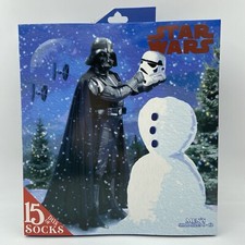 Men's Star Wars 15 Days of Socks Advent Calendar Christmas Size 6-12 NEW