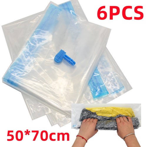 Roll Up Compression Vacuum Storage Bags Travel Home Luggage Space Saver 50*70cm - Picture 5 of 5