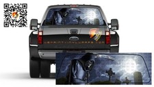 Grim Reaper Cemetery Moon Graveyard Rear Window Perforated Graphic Vinyl Trucks