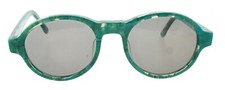 New Rare Kansai KY67PL FN1 HOYA Japan 90s Vintage Green Plastic Round Sunglasses