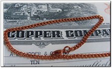 Ladies Solid Copper Link Bracelet 657G -1/8 inch wide - 6 1/2 to 9 inch lengths