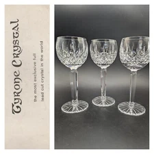 "Antrim" Hock Balloon Wine Glass, Tyrone Hand Cut Lead Crystal, N. Ireland 