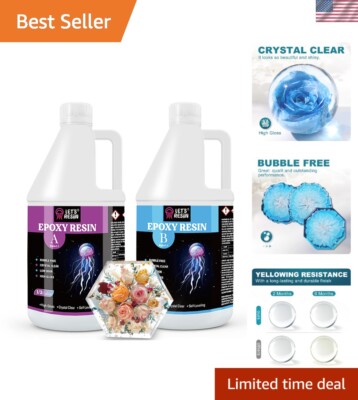 Low Odor Bubble-Free Epoxy Resin, 1 Gallon - Perfect for DIY Crafts & Jewelry
