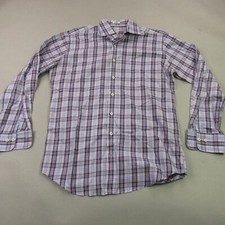 Peter Millar Shirt Mens Medium Long Sleeve Button Up Plaid Casual