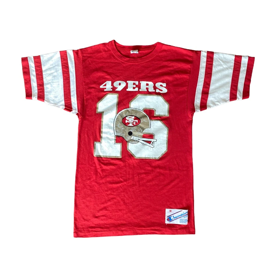 Camiseta de fútbol americano vintage campeón de los 80 San Francisco 49ers NFL 16 EE. UU. talla M Foto 2 de 4