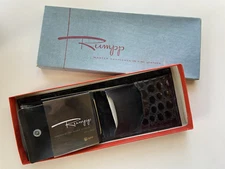 RUMPP Vintage Embossed Leather Wallet Bifold Mens Black NOS Original Box Inserts