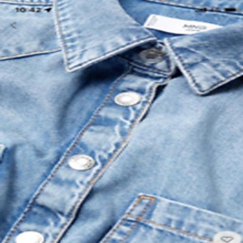 Ladies Womens 100% Cotton Denim Mango Jeans Button up Casual Shirt Tops - Picture 4 of 18