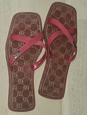 Gucci   Women Cherry Slide  Flat GG Sandal Flip Flop Europe Size 36.5
