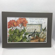 New Handmade 5x7 Matted 4x6 Scripture Country Nature Gardening Free Ship 528