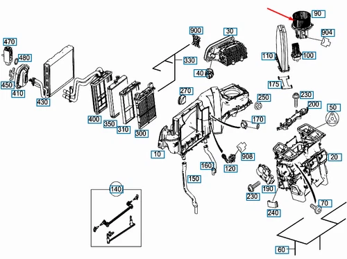 NEU MERCEDES-BENZ E-KLASSE W212 HEIZGEBLÄSEMOTOR A2128200708 3.5 BENZIN ORIGINAL - Bild 2 von 5