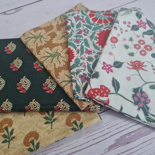 Indian Summer – Organic Cotton quilting fabrics. V&A vintage floral designs - Picture 8 of 8