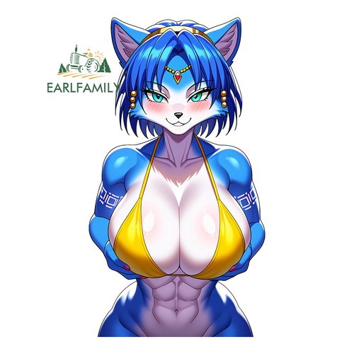 EARLFAMILY 5.1" Anime Sexy Furry Waifu NSFW Car Decals Campervan Trunk Stickers - Foto 2 di 10