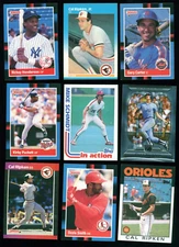 (9) MLB HOF LOT Various Years and Manufacturers Ripken Schmidt Carter x9 EX