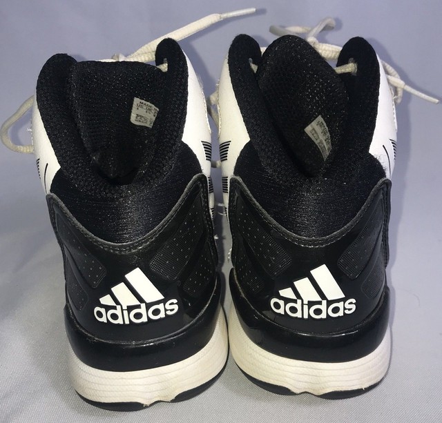 Adidas Basketball Shoes Youth Boys Size 6 Black White Sneakers Play