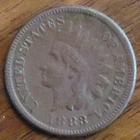 1883 1C BN Indian Cent VF/XF