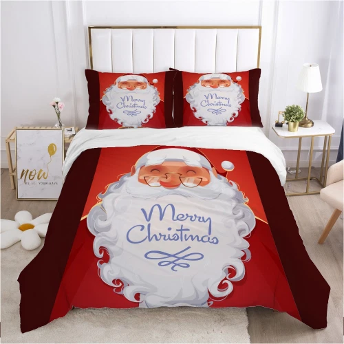 Juego de ropa de cama con funda nórdica de Navidad para funda de edredón funda de edredón de vacaciones Foto 2 de 4