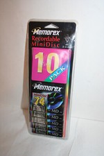  10 Memorex MD 74 Black Mini Disc 74 Minute   NEW SEALED PACKAGE