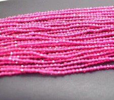Fashion Natural 3mm Faceted Rose Red spinel Round Gems Loose Beads 15in/strand