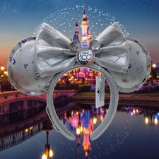Disney~Parks 100 Years Mickey Minnie Mouse Ear Headband Loungefly