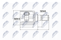 NTY Gelenksatz, Antriebswelle NPW-HY-518 FüR Hyundai