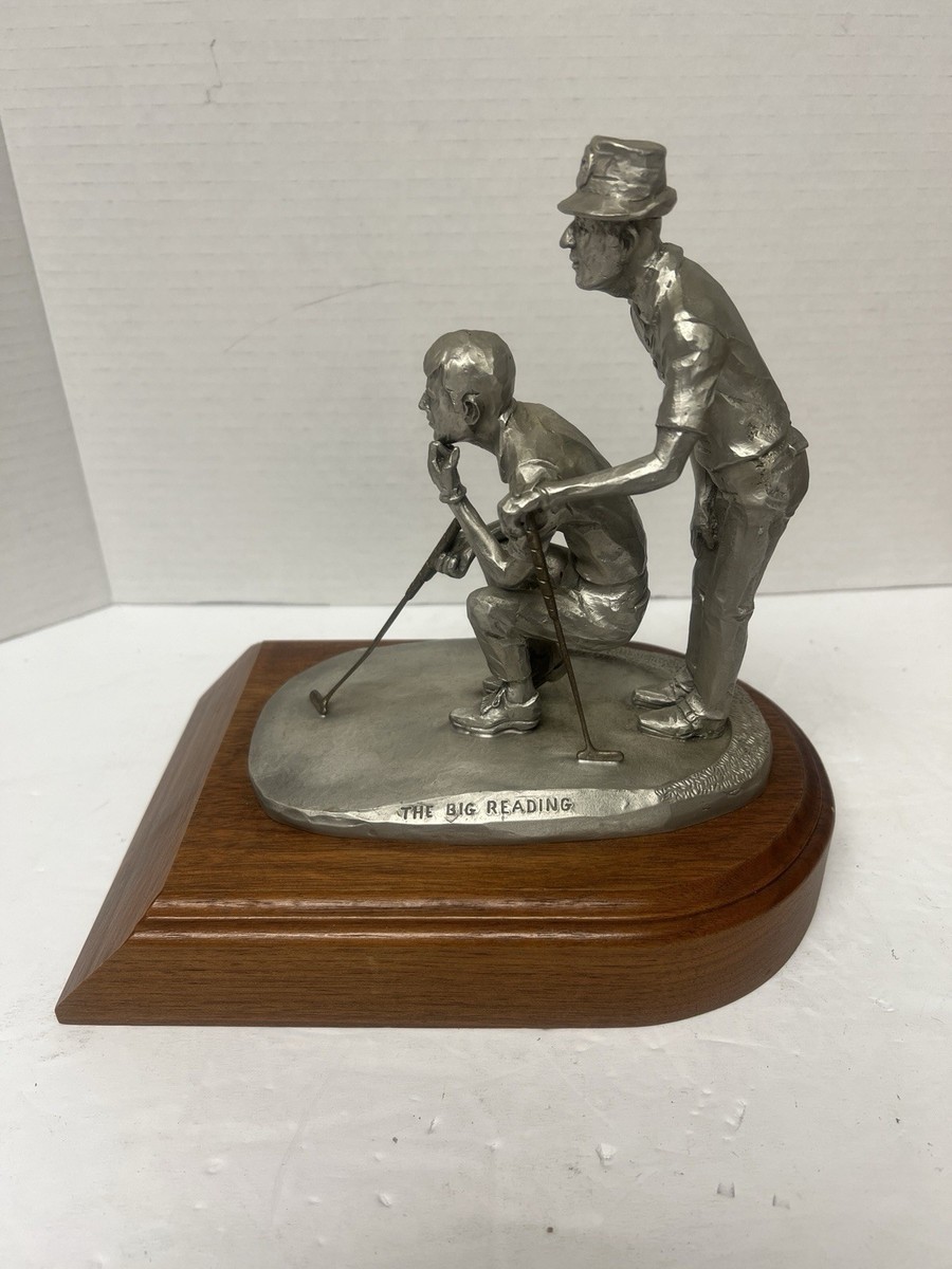 1972 PHILIP KRACZKOWSKI HUDSON PEWTER GOLF STATUE 