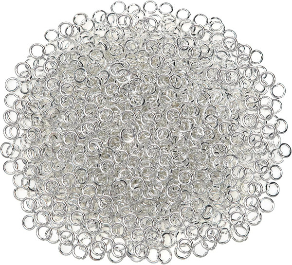 1000 StüCk Biegeringe Silber 4 Mm Spaltringe Jump Ringe-image