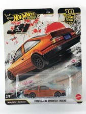 Hot Wheels PremiToyota AE86 Sprinter Trueno Orange Japan Historics 5 2/5 Cracked