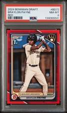 2024 Bowman Draft Braylon Payne Red PSA 8 3/5