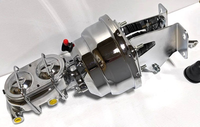 Fits 1974-86 CJ7 & CJ5 Jeep 8 Chrome Dual Power Brake Booster Conversion Kit