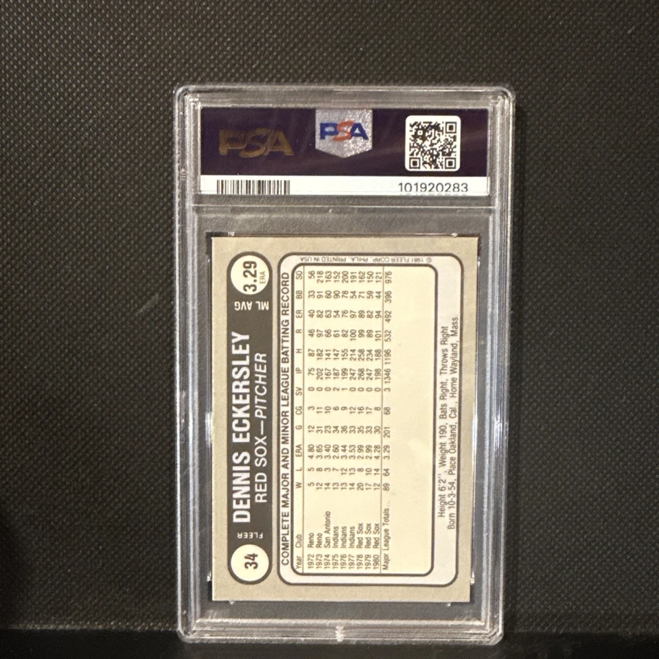 1981 Fleer Star Stickers Dennis Eckersley #34 Red Sox - Image 2 of 2