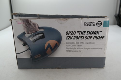 #ad OutdoorMaster OP20 The Shark SUP Electric Air Pump 12V 20PSI Black Hose Kit $39.99