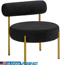 Modern Boucle Accent Chair Living Room Club Chair W/ Soft Cushion Backrest New