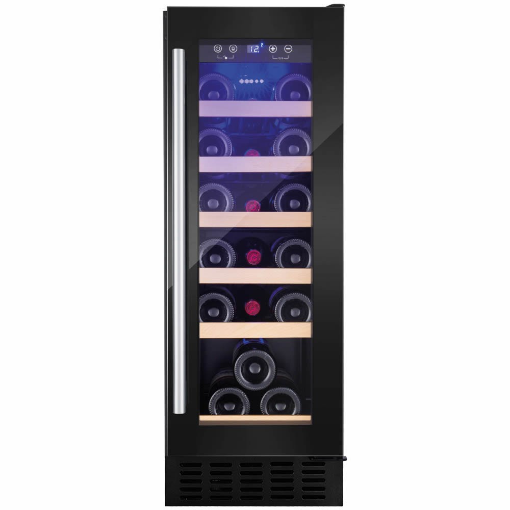 Amica AWC300BL 30cm Freestanding Wine Cooler, 19 Bottle Capacity with Triple Glazed Door in Black - Image 7