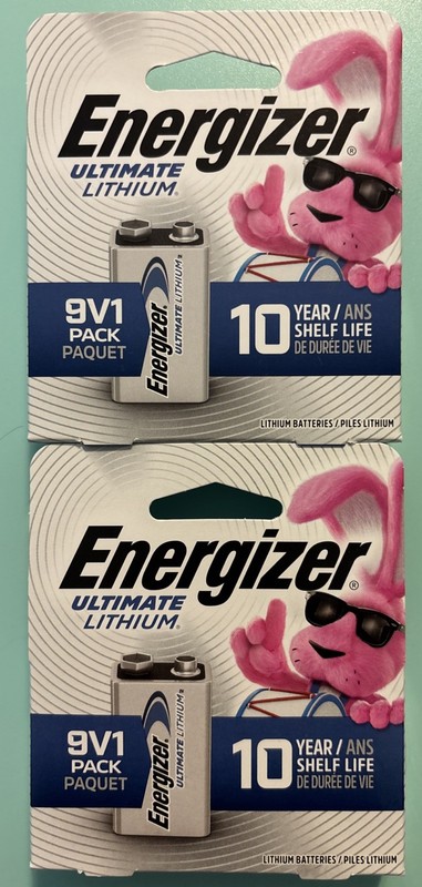 Energizer Ultimate Lithium (2 pack) 9V Batteries