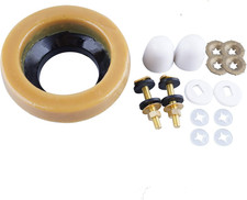 Toilet Wax Ring Kit, Toilet Bowl Wax Ring with Brass Closet Bolts