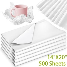500 Sheets White Gift Tissue Paper 14"x20" Recyclable Wrapping Tissue Paper Bulk