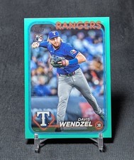 Davis Wendzel Aqua Rookie RC 2024 Topps Update Series Card #US248 Texas Rangers. rookie card picture